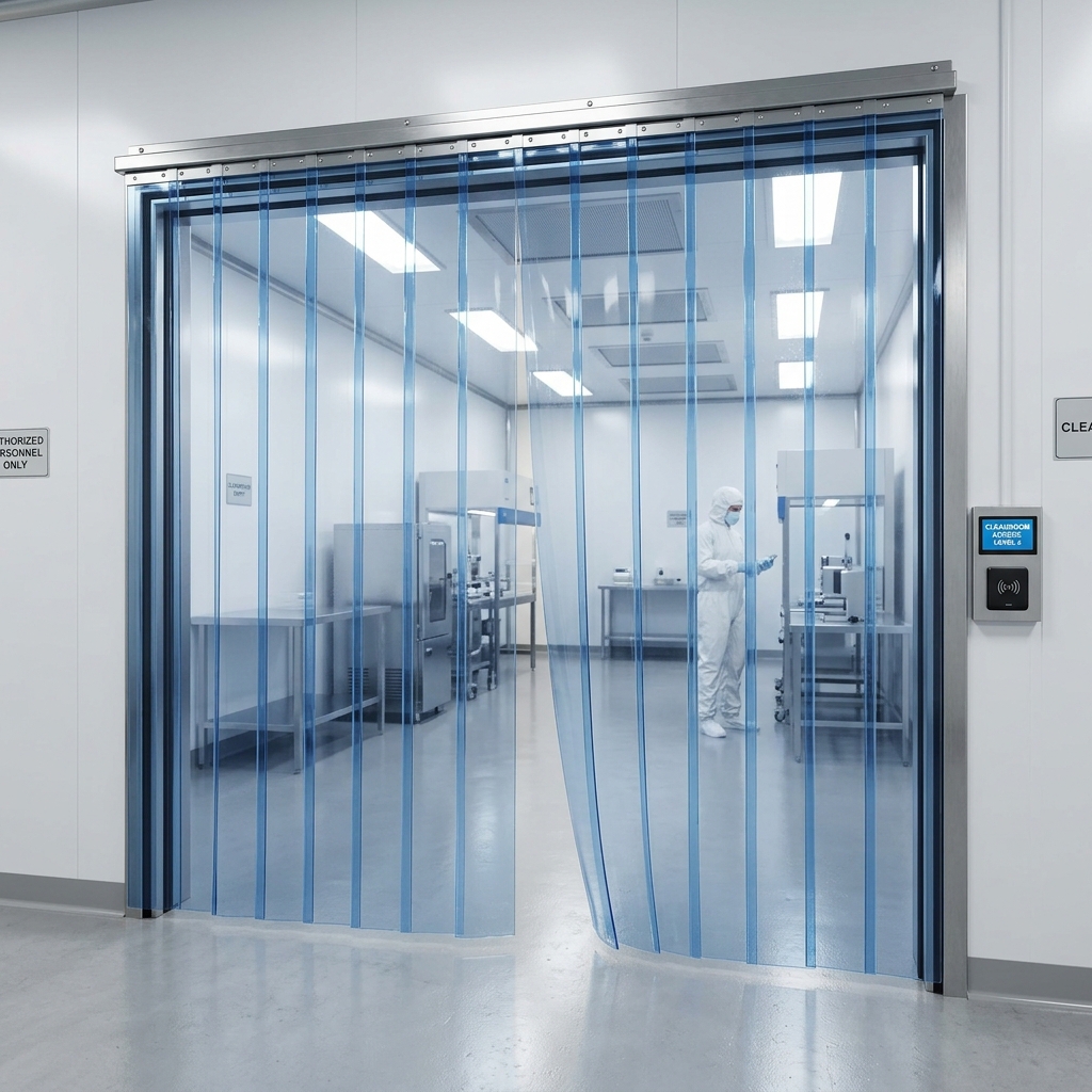 Blue PVC Curtain 3D