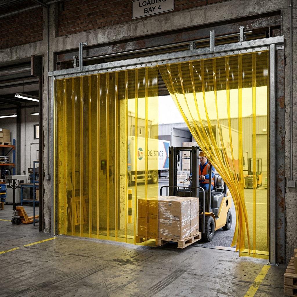 Yellow PVC Curtain 3D